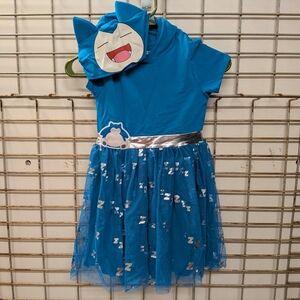 New Girls S 6/7 Snorlax Pokemon Dress